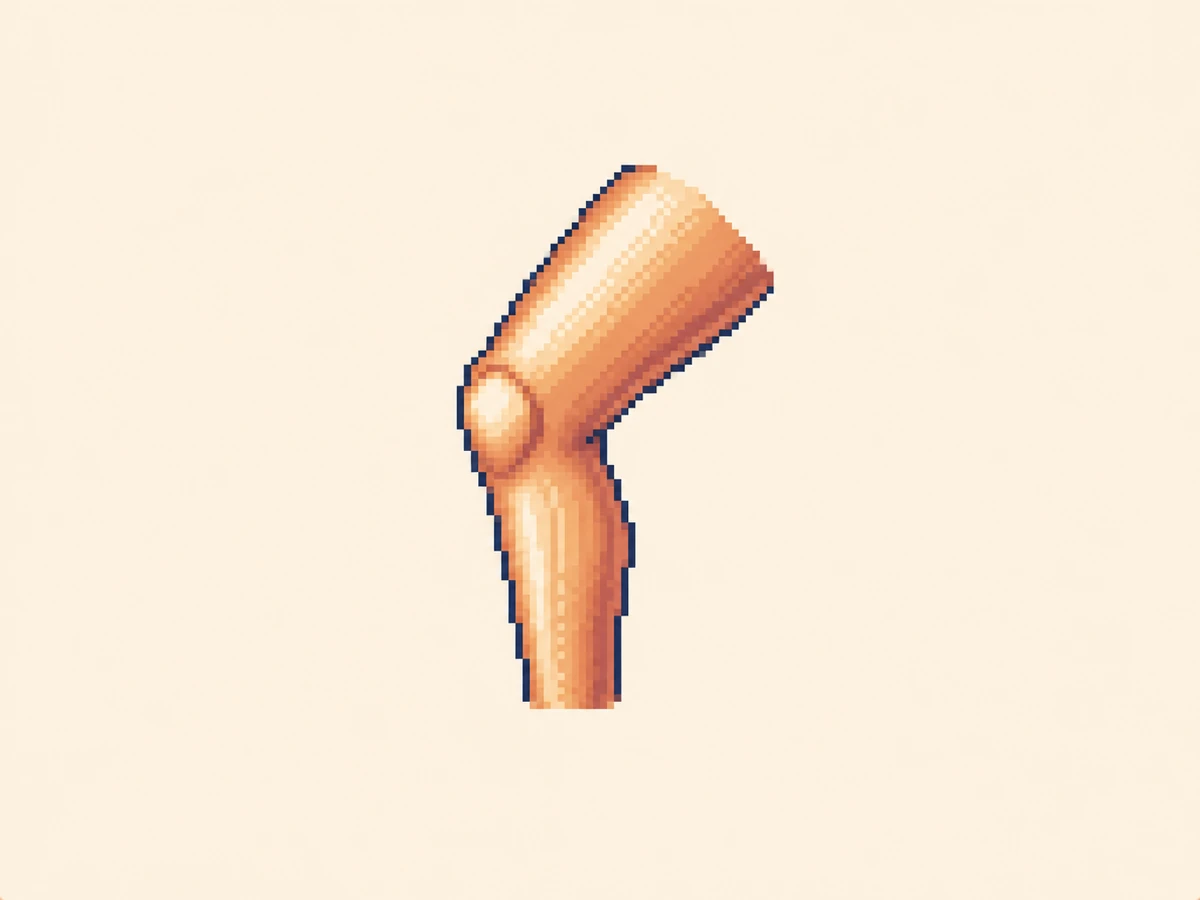に (ni) mnemonic: a bent knee joint in profile, thigh and shin meeting at a small kneecap curve