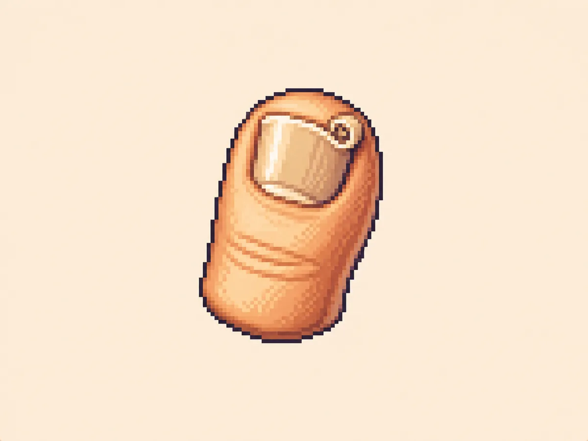 と (to) mnemonic: a big toe with a small curled toenail at the tip