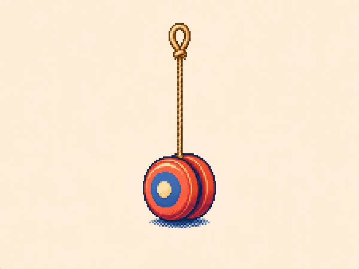 よ (yo) mnemonic: a red yo-yo hanging mid-spin at the bottom of its string