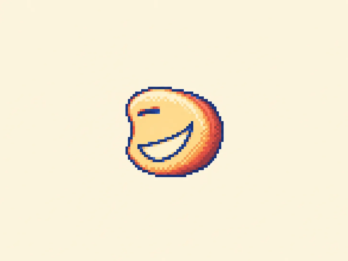 ン (n) mnemonic: a smiling face tipped onto its side and winking, one eye closed into a flat dash, the grin sweeping up