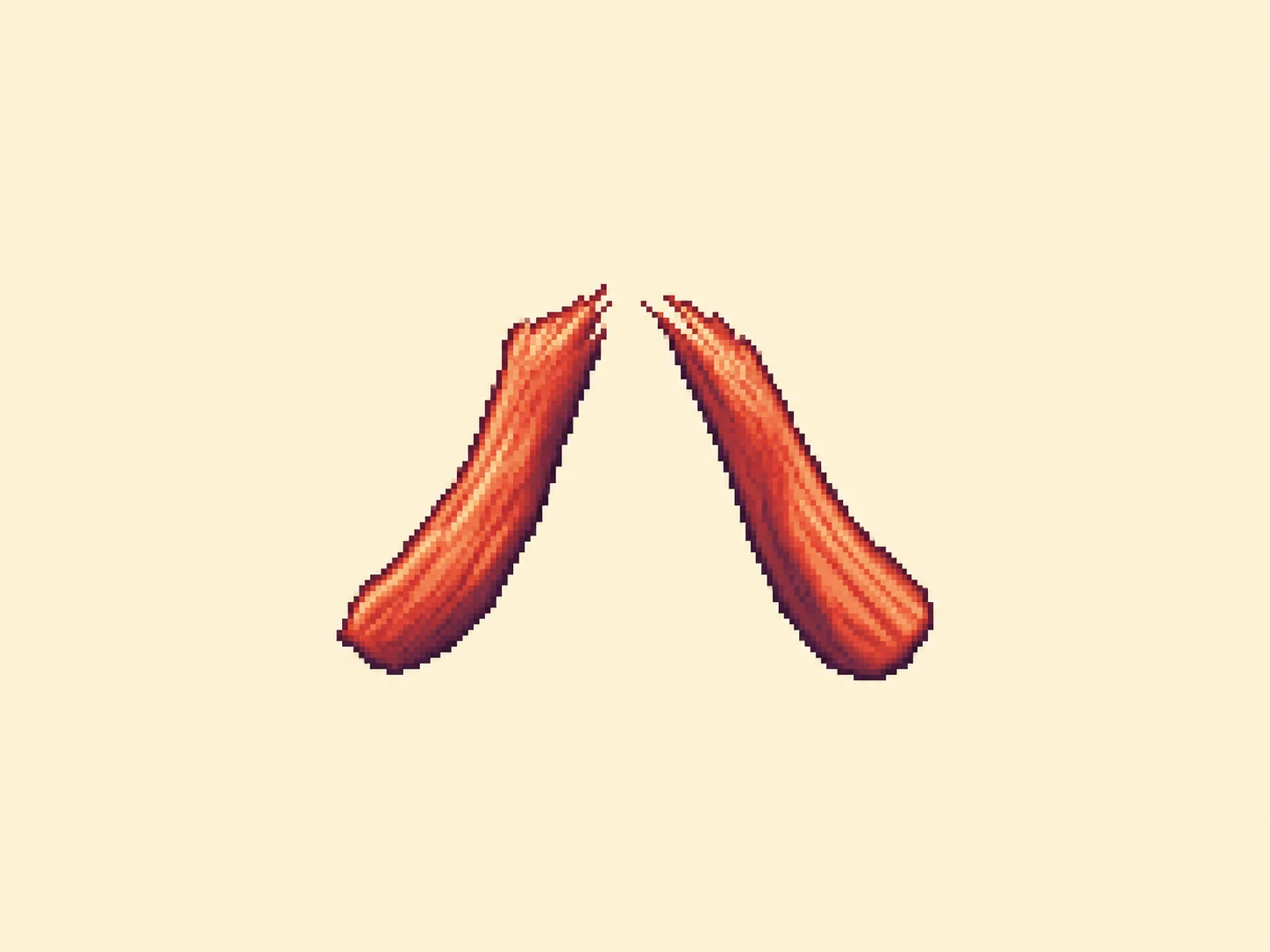 ハ (ha) mnemonic: the number eight drawn as two brush strokes splaying apart, not touching at the top